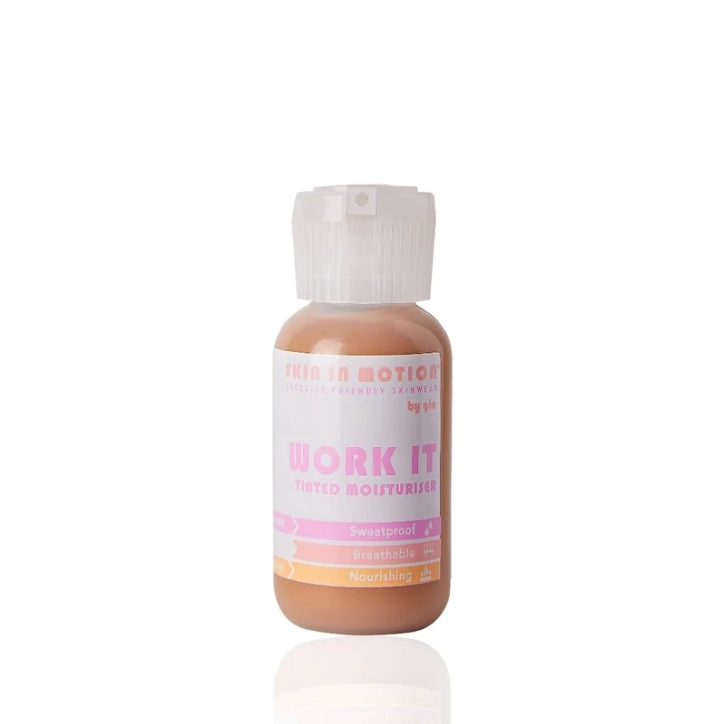 Skin in Motion | Work It Sweatproof Tinted Moisturiser | Shade: Dark | Buildable Hydrating Skin Tint | Everyday Use | Lightweight Anti-Redness Tinted Moisturiser & Sweatproof Foundation Alternative - Image 1