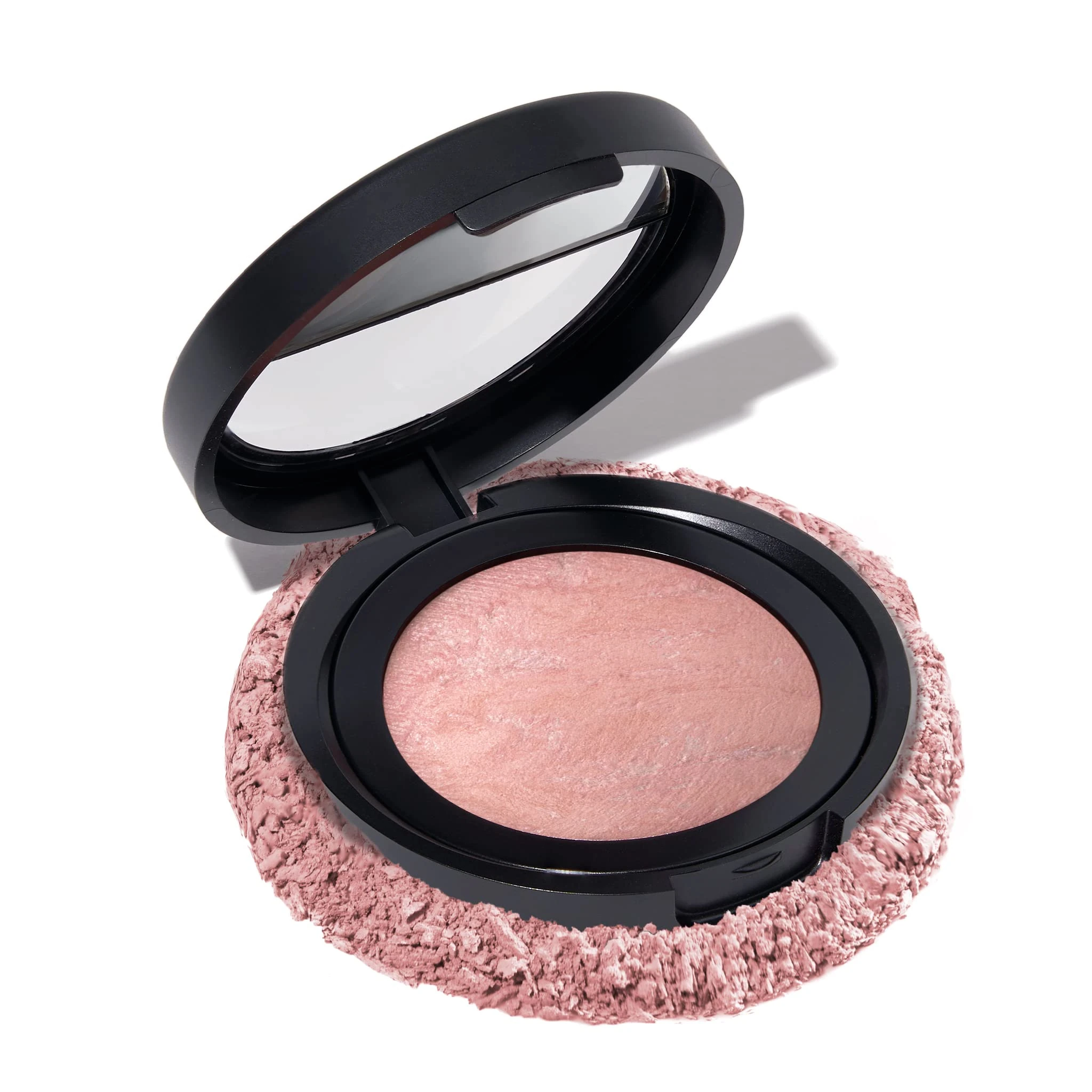 LAURA GELLER NEW YORK Baked Blush-n-Brighten Marbleized Blush for Cheeks - Natural Finish - Buildable Color (101 Ethereal Rose)