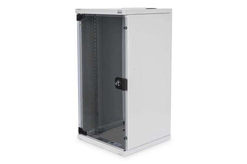 DIGITUS Network cabinet 10 inch - 12 rack units - wall mounting - HxWxD 592x312x300mm - Loading capacity 30kg - Usable depth 240mm - Gray