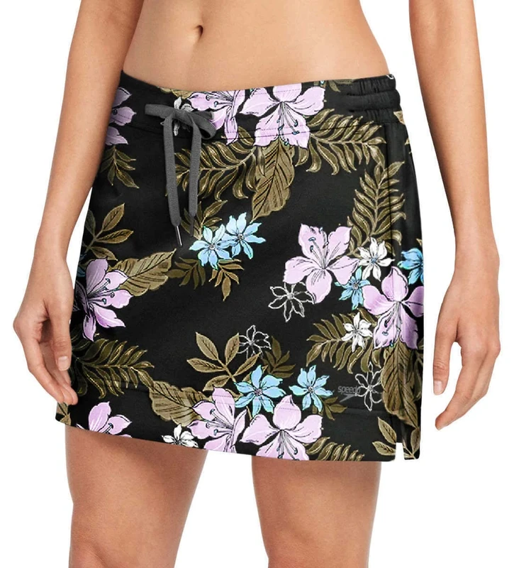 Speedo Womens Swim Skort (Multi Floral, Small)