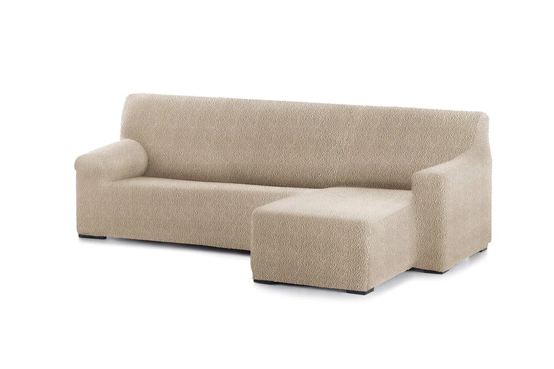 Eysa 3D chaise longue super bielastic sofa cover, short arm, right front view, colour 1 - Image 1