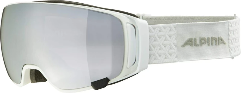 ALPINA Unisex - Adult, DOUBLE JACK MAG Q ski goggles, white, One Size
