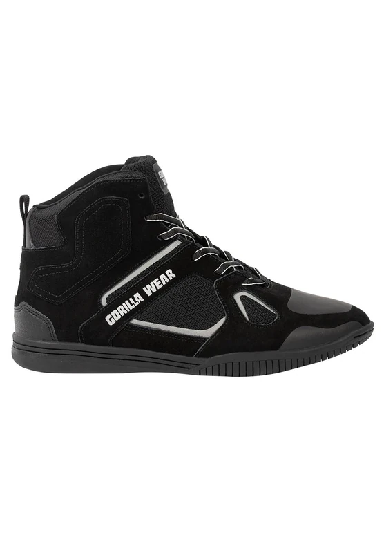 Gorilla Wear Unisex Turnschuhe-Troy High Tops-Schwarz/Grau Sneaker, Gray, 6.5 UK