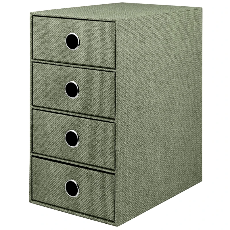 Rössler S.O.H.O. 4 Drawer Box for with Finger Hole, Special Line, Sage,1524452674