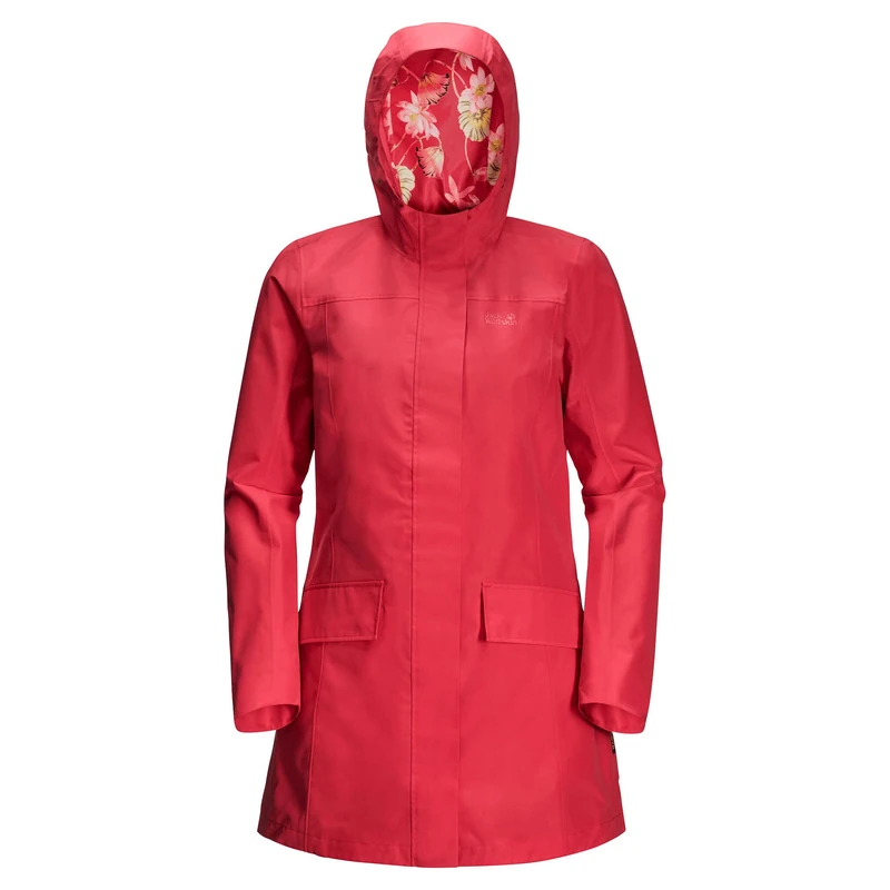 Jack Wolfskin Cape York Paradise Coat - Tulip Red, Size L