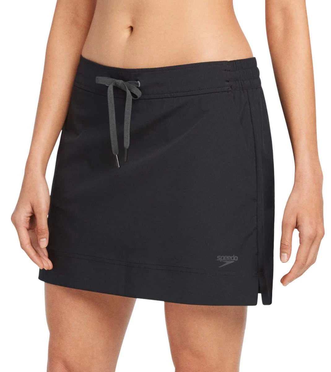 Speedo Womens Swim Skort (Speedo Black, Small)