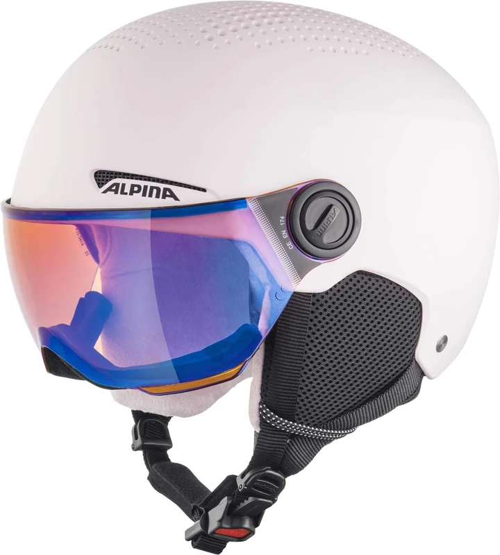 ALPINA Unisex - Children, ZUPO VISOR Q-LITE ski helmet, rose matt, 51-55 cm