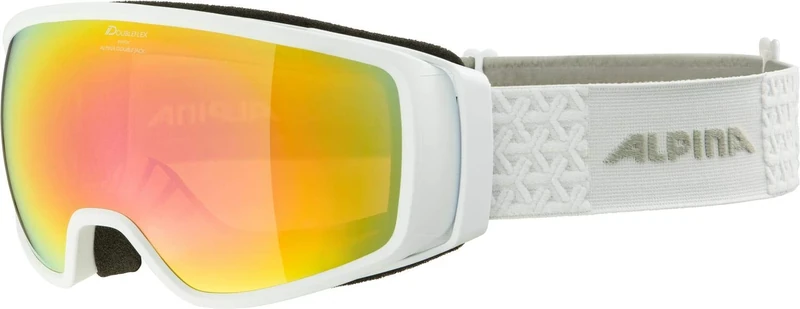 ALPINA Unisex - Adult, DOUBLE JACK Q-LITE ski goggles, white, One Size