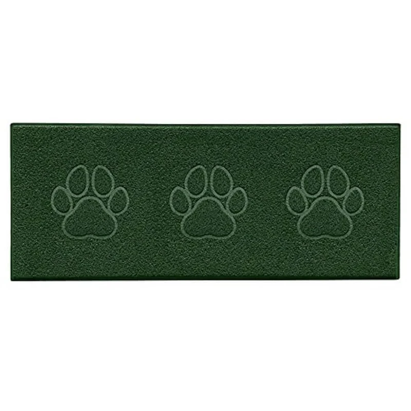 Nicoman Triple Paw Embossed Shape Indoor Outdoor Dirt-Trapper Door Mat Washable Barrier Heavy Duty Doormat - (Watertight Rubber-Back, Runner, Green, 150 x 60cm)