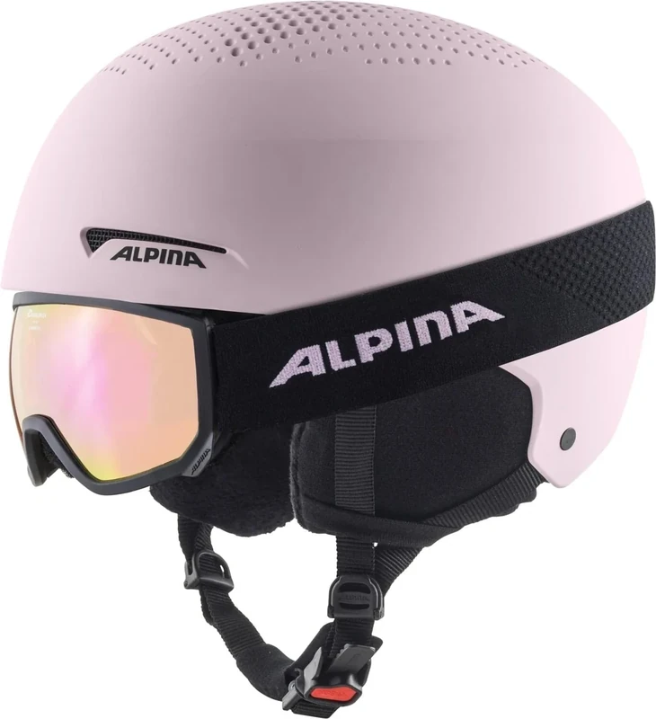ALPINA Unisex - Children, ZUPO SET (+SCARABEO JR) ski helmet, light-rose matt, 51-55 cm