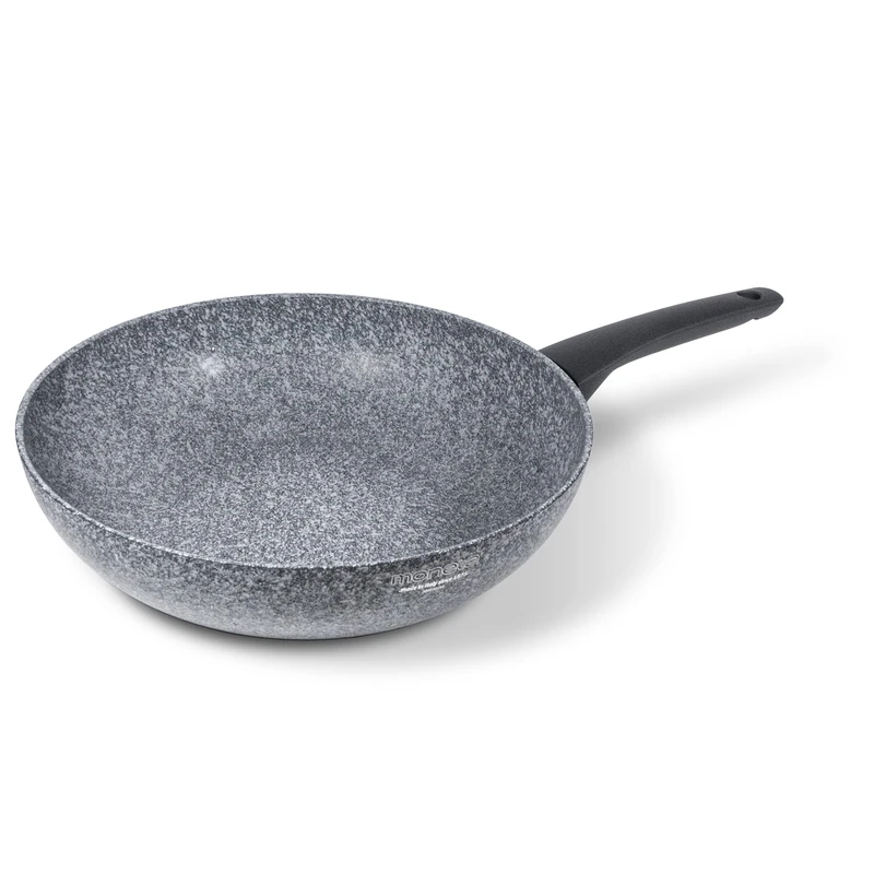 Moneta Wok Symphony 28 cm Also for Induction, Reinforced with Mineral Particles. Made in Italy