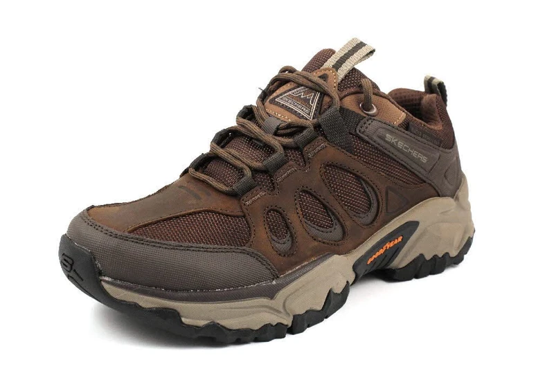 Skechers Men's 204486 CDB Sneaker, Dark Brown Leather W/Mesh, 8 UK