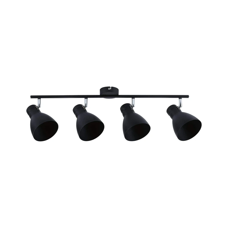 Paulmann 66762 Spotlight Davy 4-Bulb Maximum 4 x 20 Watt Black Metal E27 Ceiling Light Bulb Not Included