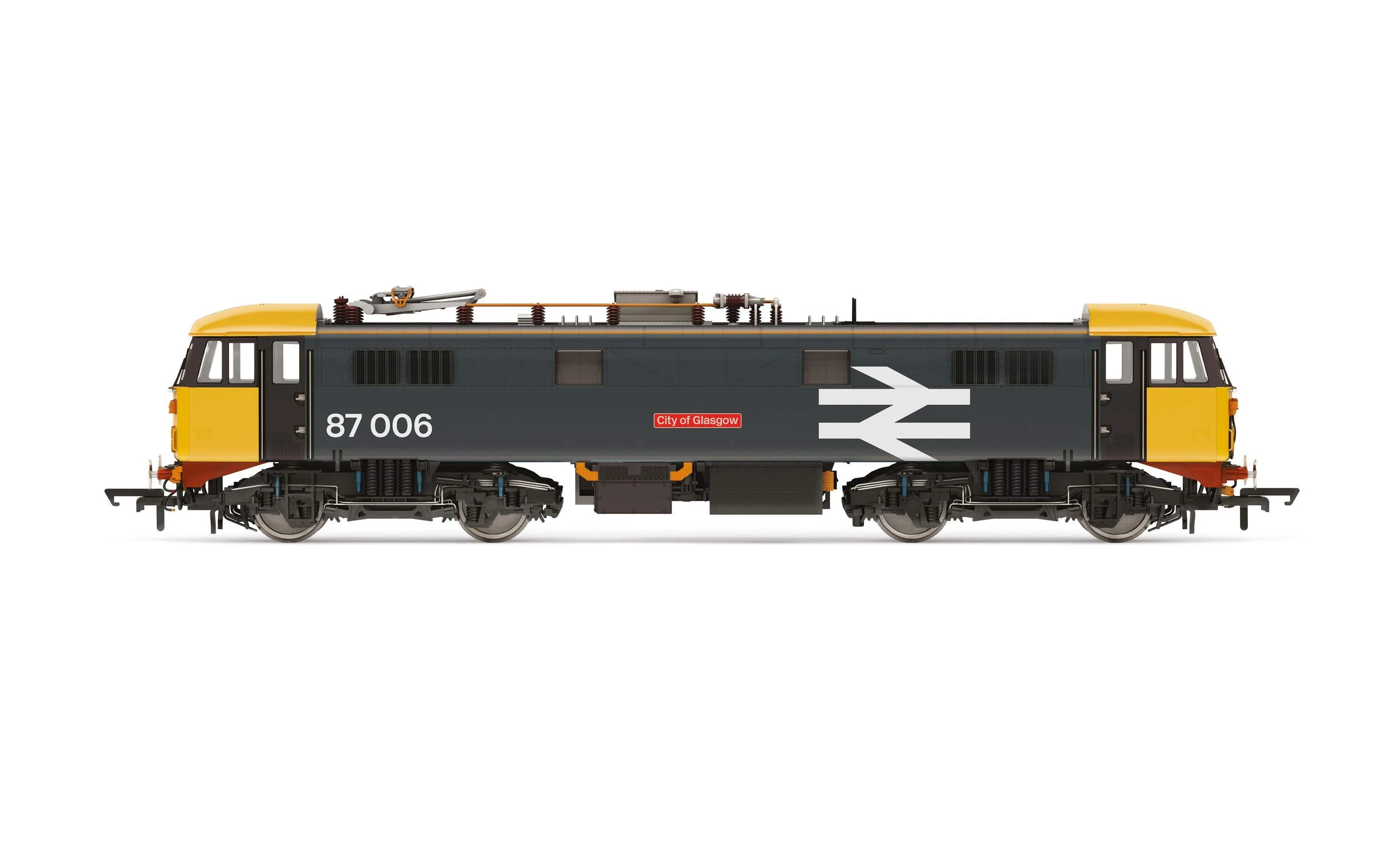 Hornby Electric Train - R30030 BR, Class 87, Bo-Bo, 87006 'City of Glasgow' - Era 8 00 Gauge Locomotives for Train Set, Engine Models for Adults - 1:76 Scale Model Gift