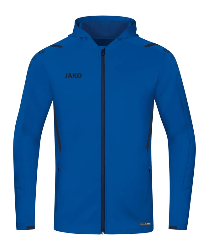JAKO Challenge Unisex Hooded Tracksuit Jacket with Hood Royal/Navy - Image 1