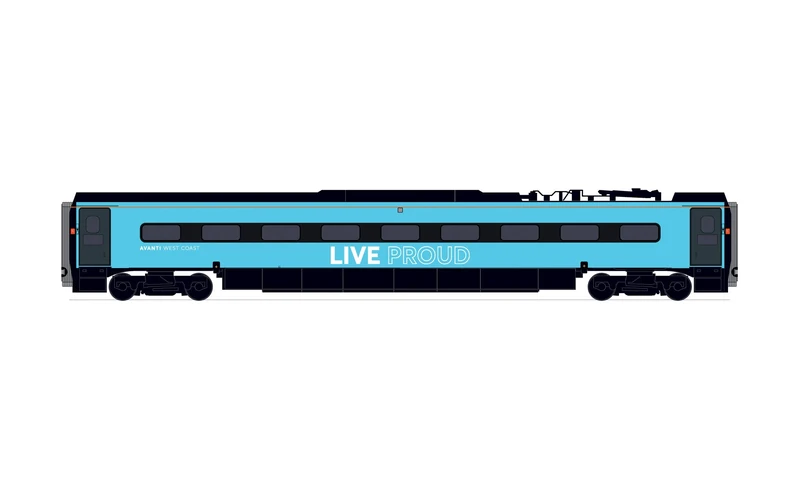 Hornby R40200 Avanti West Coast, Pendolino Motor Standard (MS), Pride Livery - Era 11 Coach, Assorted colors
