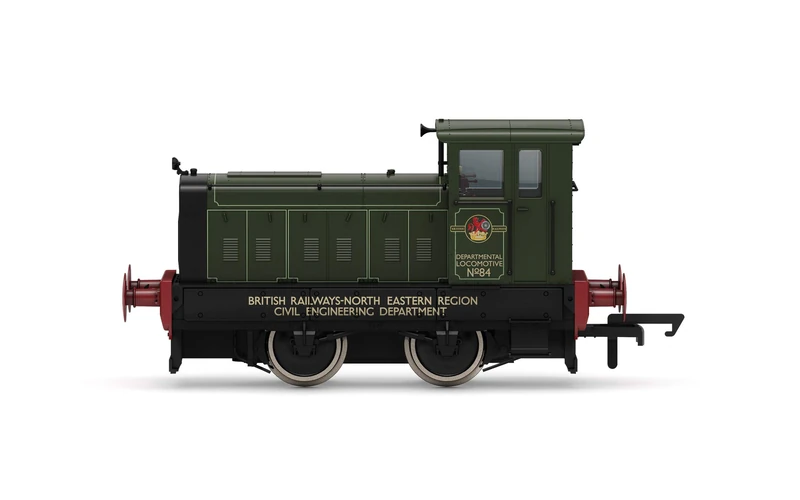 Hornby Diesel Train - R3896 BR, Ruston & Hornsby 88DS, 0-4-0, No. 84 - Era 6 00 Gauge Locomotives for Train Set, Engine Models for Adults - 1:76 Scale Model Gift