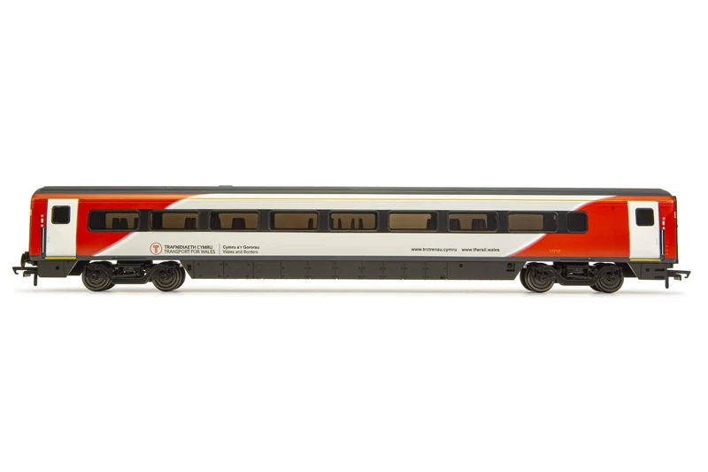 Hornby Coach Car - R40194 Transport for Wales, Mk4 Standard (End), 12219 - Era 11 Train Toy, 00 Gauge Carriage for Train Set, Rolling Stock Models for Adults - 1:76 Scale Model Gift