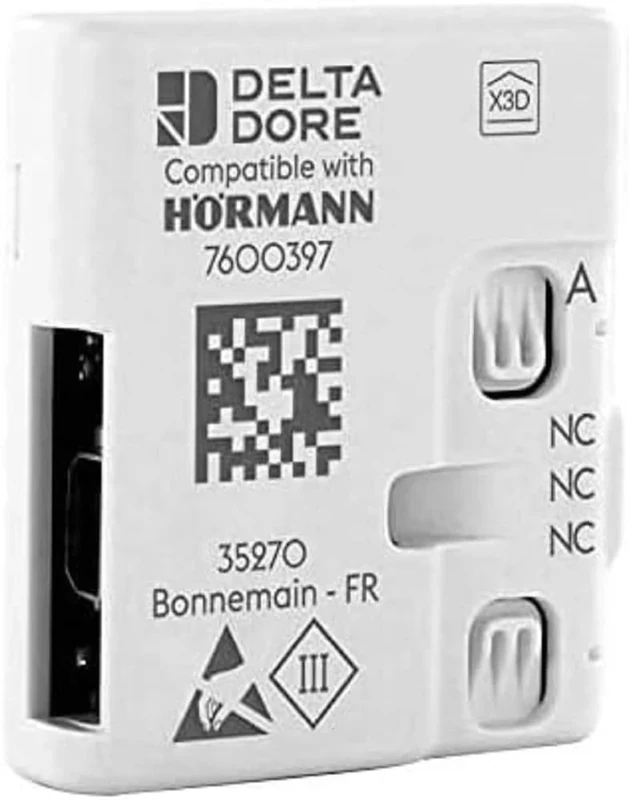 Hörmann DeltaDore Gateway HCP Adaptor (for Controlling Garage Door Drives via Tydom Smart Home System, Includes Connection Cable, 51 x 47.5 x 16 mm) 4510103, White