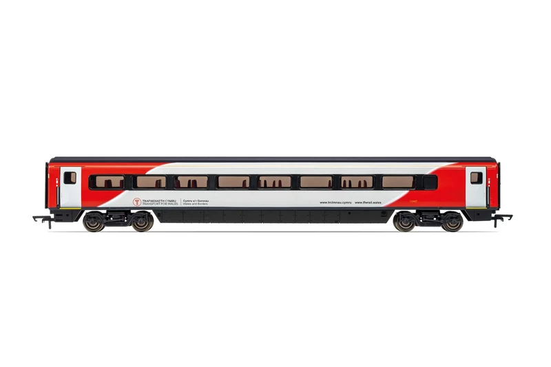 Hornby Coach Car - R40187 Transport for Wales, Mk4 Standard, 12447 - Era 11 Train Toy, 00 Gauge Carriage for Train Set, Rolling Stock Models for Adults - 1:76 Scale Model Gift