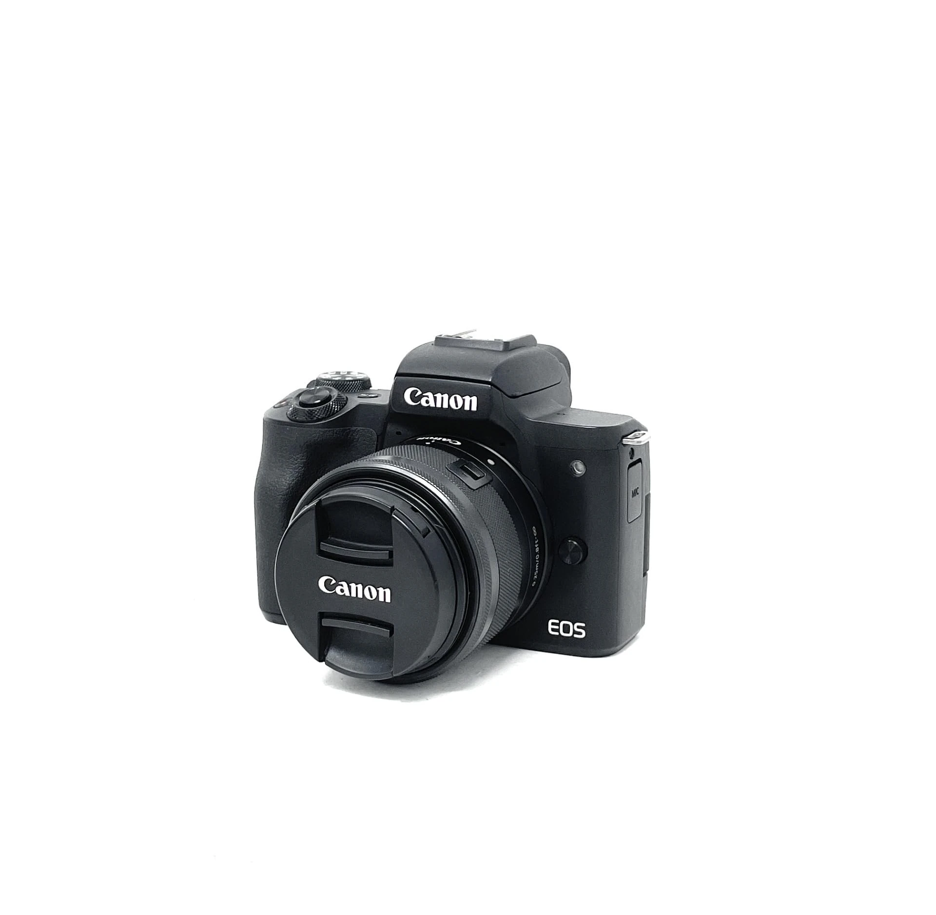 Canon EOS M50 Mark II + EF-M 15-45mm f/3.5-6.3 IS STM (Black) - Mirrorless camera built for content creators and streamers (4K, Vari-Angle screen, HDMI output, mic connection, YouTube live streaming)
