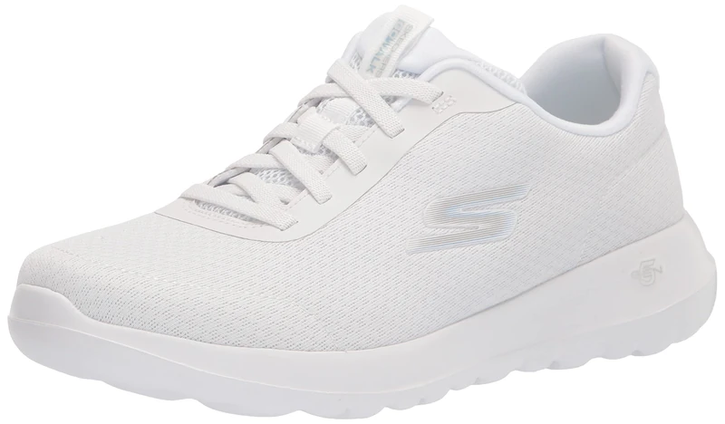 Skechers Women's GO Walk Joy-Ecstatic Sneaker, White/Blue, 9.5