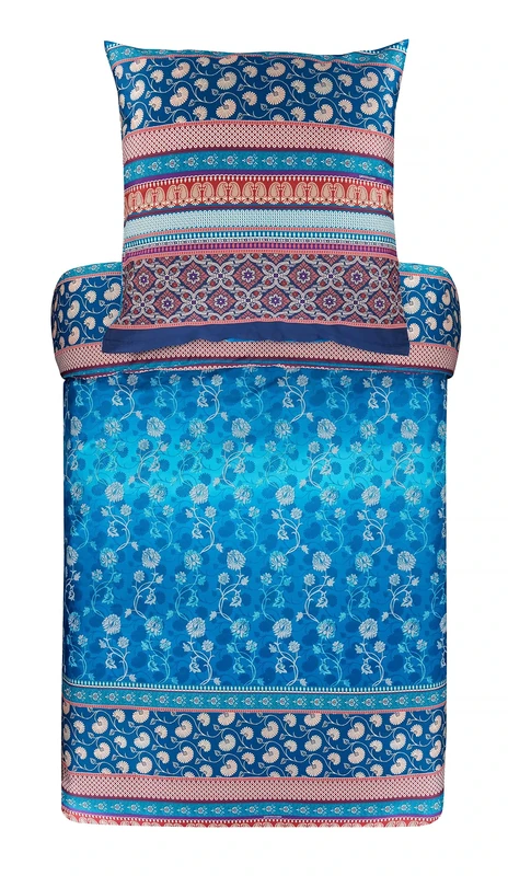 Bassetti Bedding Set, Cotton, Blue, 140x220