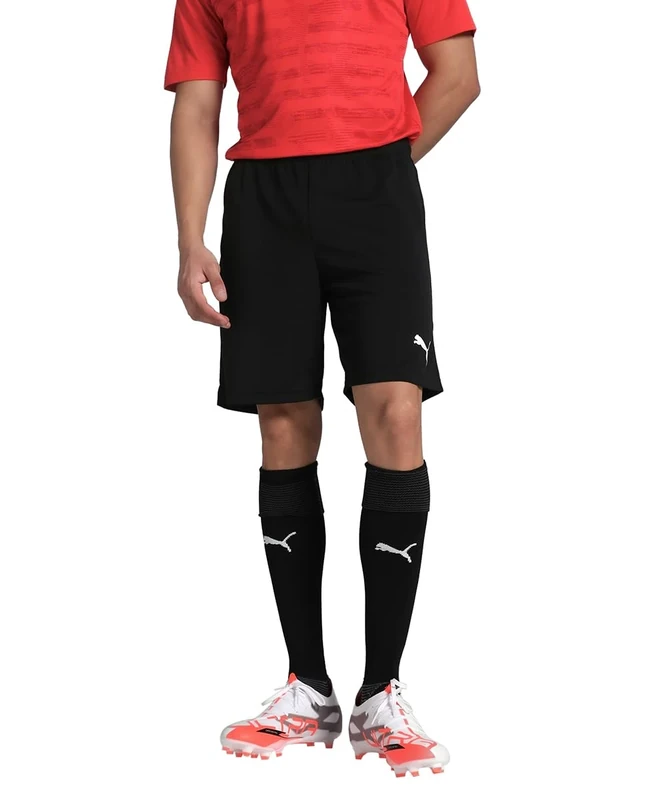 PUMA Mens Teamrise Shorts - DryCELL Moisture Wicking Black