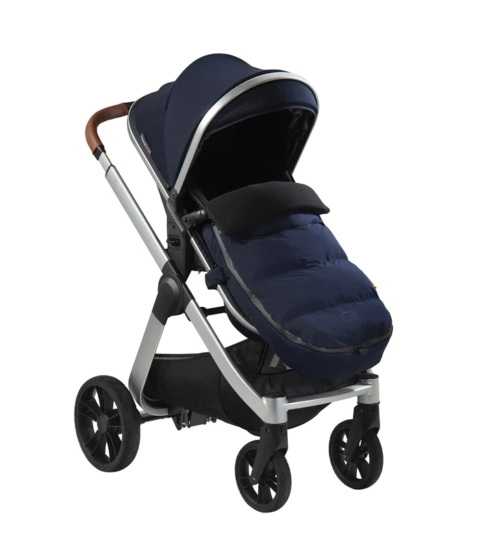 BABABING Ubersnug Cosy Fleece Lined, Waterproof Footmuff for Pushchair, Stroller & Buggy - Zip Up Sleeping Bag Suitable from Age 6 Months (Navy Blue)