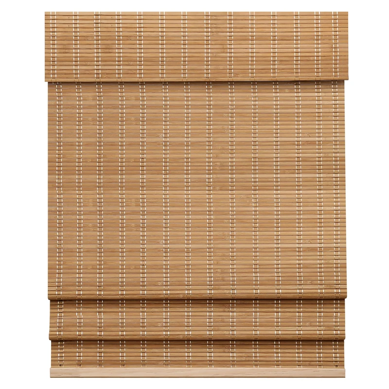 LazBlinds Cordless Bamboo Roman Shades, Light Filtering Window Treatment, Roll Up Bamboo Blinds for Windows, 30'' W x 60'' H