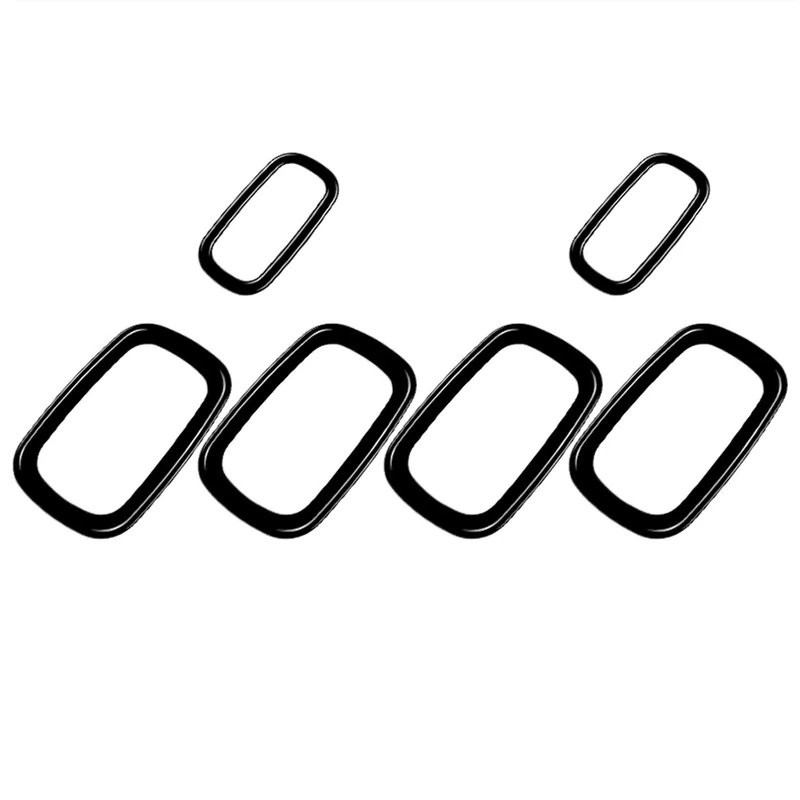 Car Outlet Cover Air Conditioning Vent Decoration Sticker Car Styling Decoration For MINI For Cooper S ONE JCW F60 COUNTRYMAN Interior Fittings (Color Name : Black 6 Pcs)