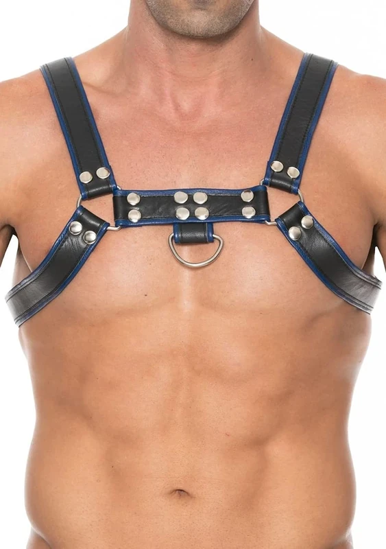 Ouch! UOM015BLU-Bondage Toys Black,Blue L/XL