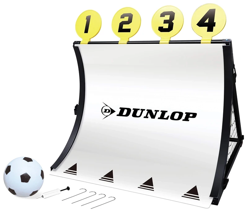 Dunlop Football Goal - 4-in-1 - With Soccer, Pump, Targets and Herrings - 78 x 75 x 58 Cm