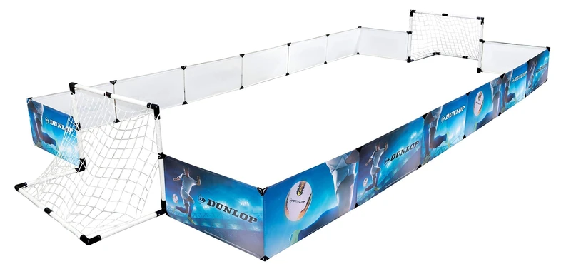 Dunlop Football Set - Fence Football Cage, 2x Football Goal, Football and Pump - 426 x 235 x 36 Cm - Image 1
