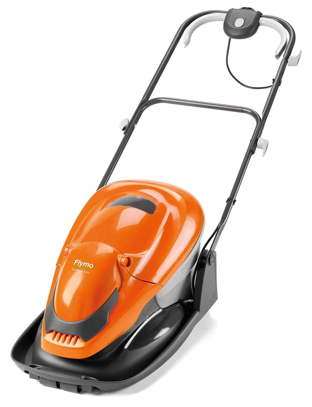 Flymo EasiGlide 330 V Hover Collect Lawn Mower - 1700 W Motor, 33 cm Cutting Width, 20 Litre Grass Box, Folds Flat, 10 m Cable Length, Orange and Grey