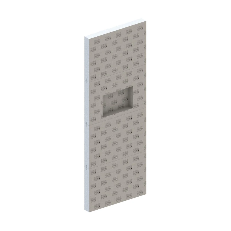 LUX ELEMENTS Relax-TW 900 Set LREL9004 Shower Screen with Recess Ready for Tiling 240 x 90 x 10 cm Grey