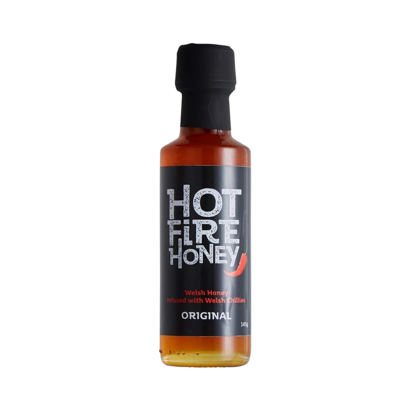 Hot Fire Honey Welsh Single Origin Honey With Chilli, For Pizza Toppings, Marinades, Drizzling And Cheeseboards (145g)