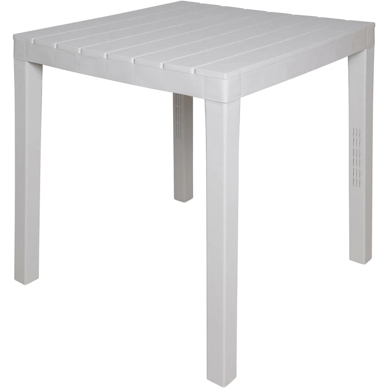 Dmora - Outdoor Table Vicenza, Square garden shelf, Indoor and outdoor fixed table, 100% Made in Italy, 78x78h72 cm, White