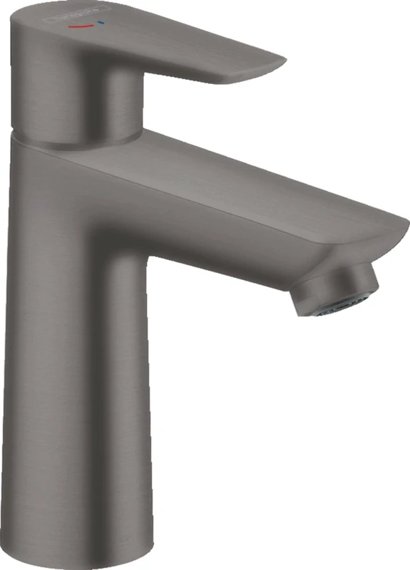 hansgrohe 71714340 Talis E 110 CoolStart Single-Lever Washbasin Mixer Tap Without Drain Fitting Brushed Black Chrome, spout Height 110 mm