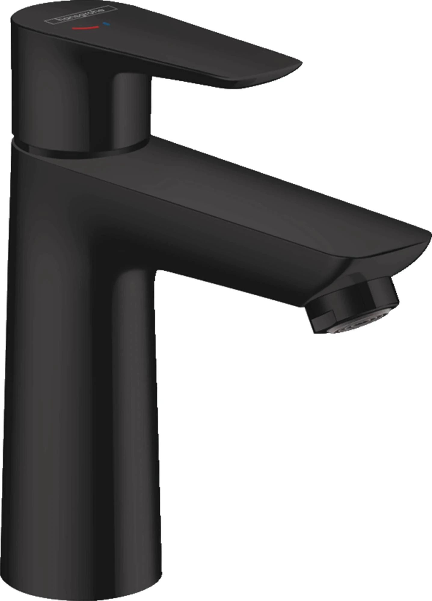 hansgrohe 71714670 Talis E 110 CoolStart Single-Lever Washbasin Mixer Tap Without Drain Fitting Matt Black, spout Height 110 mm