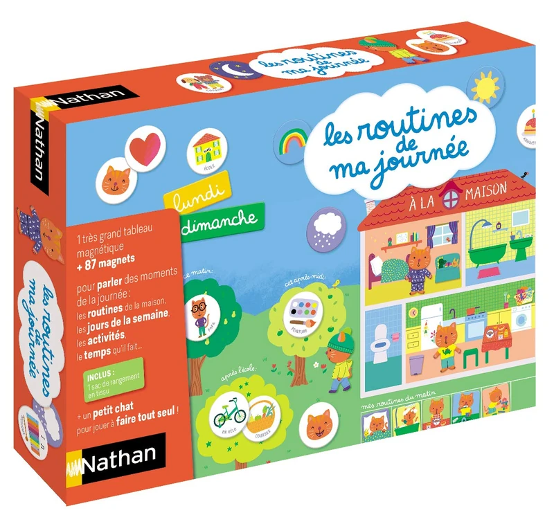 Nathan Les Routines de Ma Jour - Magnetic Daily Calendar Board