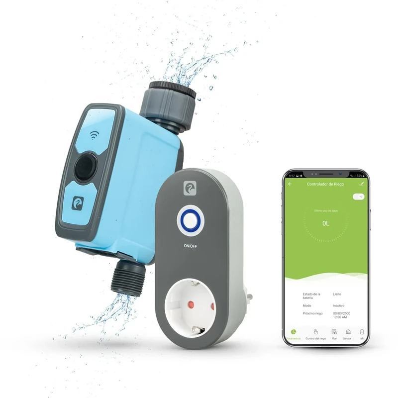 Garza Smart WiFi Automatic Watering Timer with Extra Smart Hub Plug, Outdoor Irrigation Cycle Controller, 2.4GHz WiFi, App Remote and Voice Remote, Alexa/Google