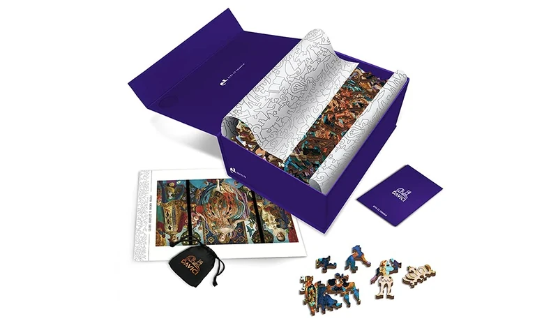 DAVICI World Famous Wooden Jigsaw Puzzles for Adults and Kids Masterpiece Wooden Jigsaw Puzzle Shaped and Cut to Form Object or Character - 1000 Pieces - Collection 3 - Triptych