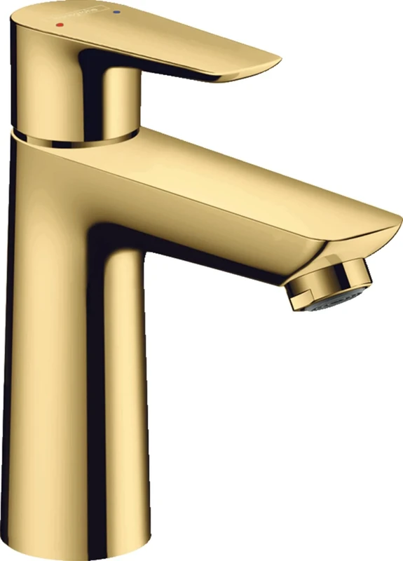 hansgrohe 71712990 Talis E Single Lever Washbasin Mixer Tap 110 Without Drain Fitting Look, Polished Gold Optic, spout Height 110 mm