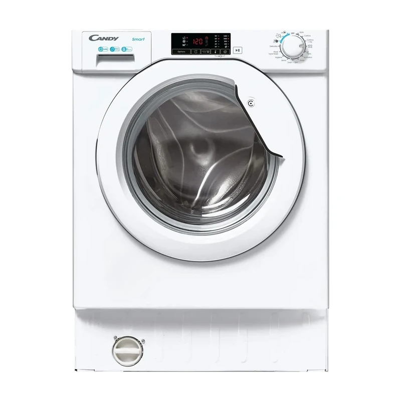 CANDY CBW48D1E Integrated Washing Machine, 8 Kg Load 1400 Rpm, Quick Wash, Sensor Wash, Hygiene cycle, White