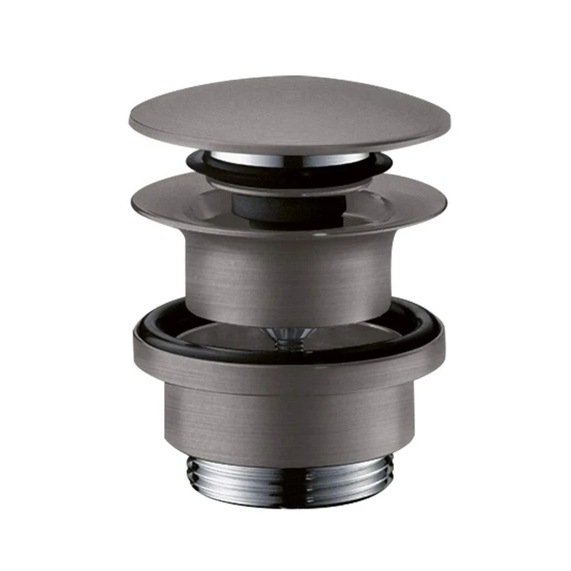 hansgrohe Push-Open Drain Fitting for Washbasin and Bidet Mixer Tap Brushed Black Chrome