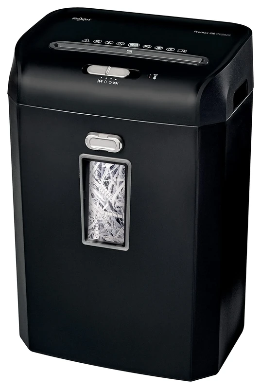 Rexel RES823 Strip Cut Paper Shredder, Shreds 8 Sheets, P2 Security, Small Office, 23L bin, Ultra Quiet, ProMax QS Range, 2104582