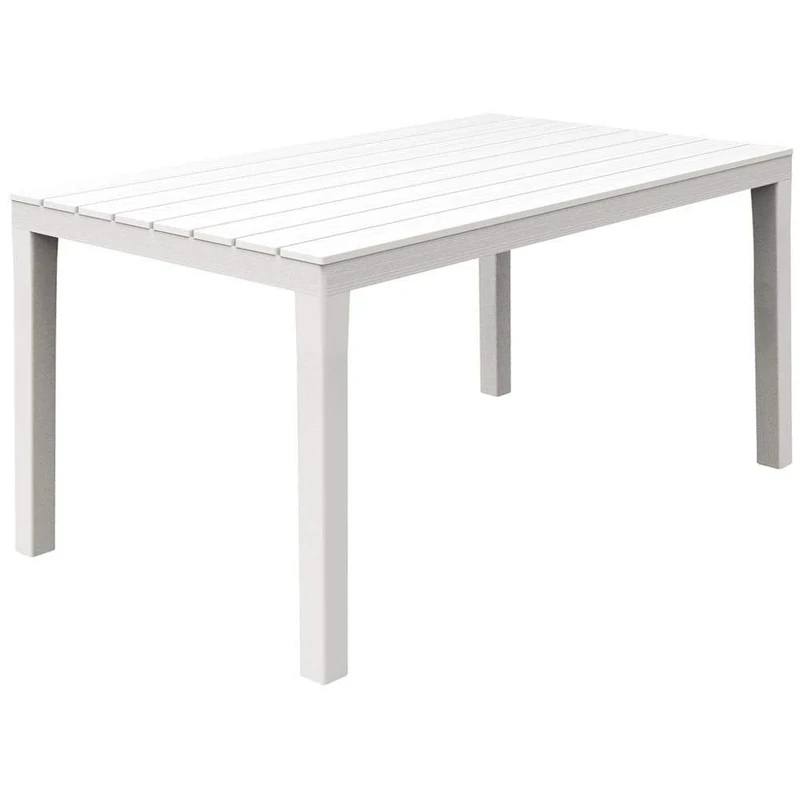 Dmora - Outdoor Table Vasto, Rectangular dining table, Multipurpose indoor and outdoor garden table, 100% Made in Italy, 138x78h72 cm, White