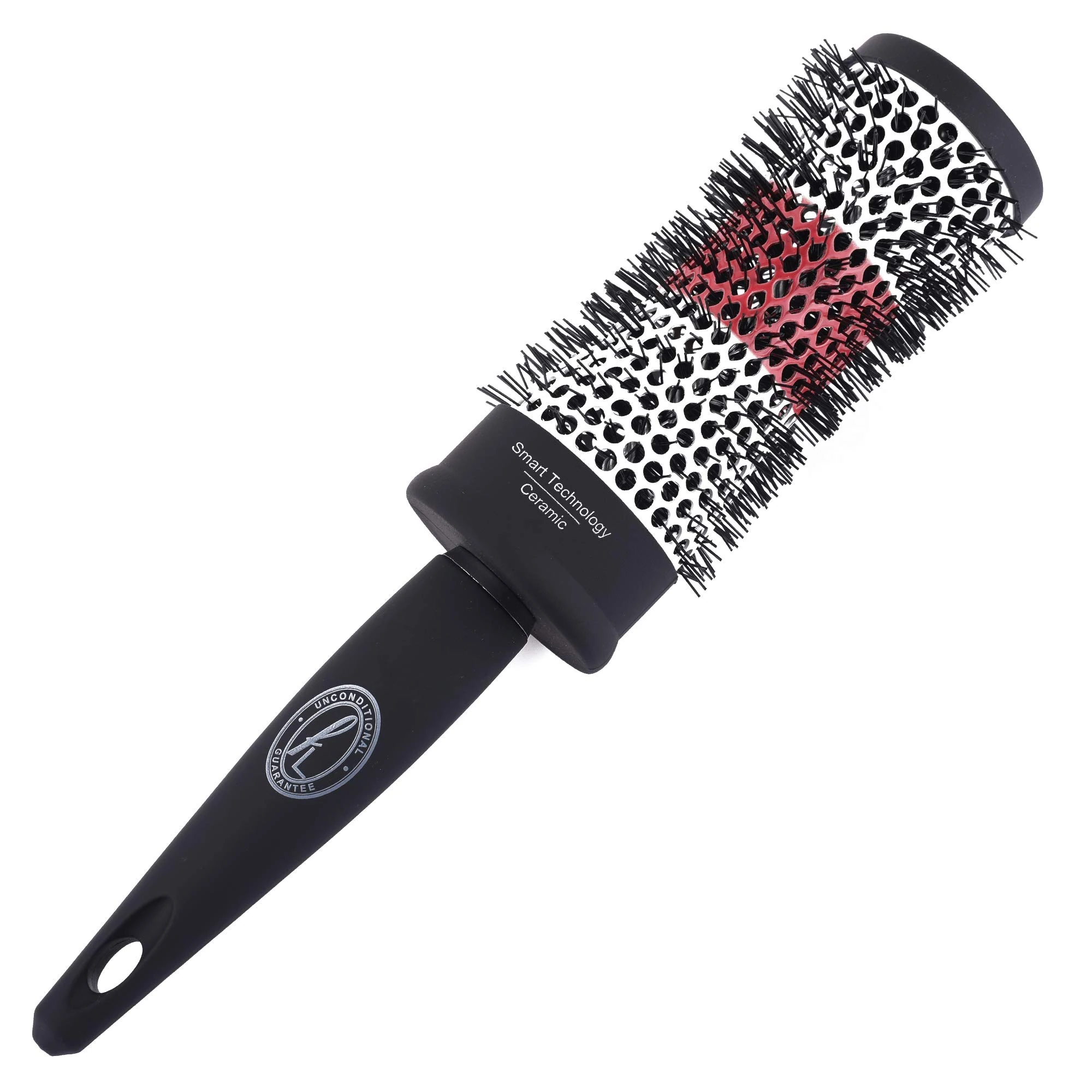 Ceramic Radial Hairbrush by Finelines - Large Round Barrel Hair Brush - Eliminates Frizz and Flyaway Hairs - Protects Hair from Heat using our Thermochromic Technology