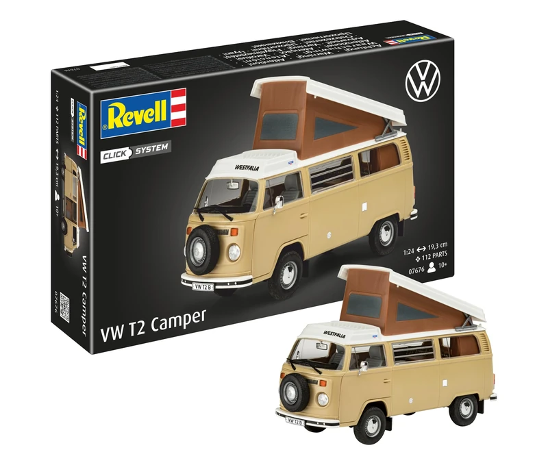 Revell 07676 VW T2 Camper Click System 1:24 Scale Model Kit